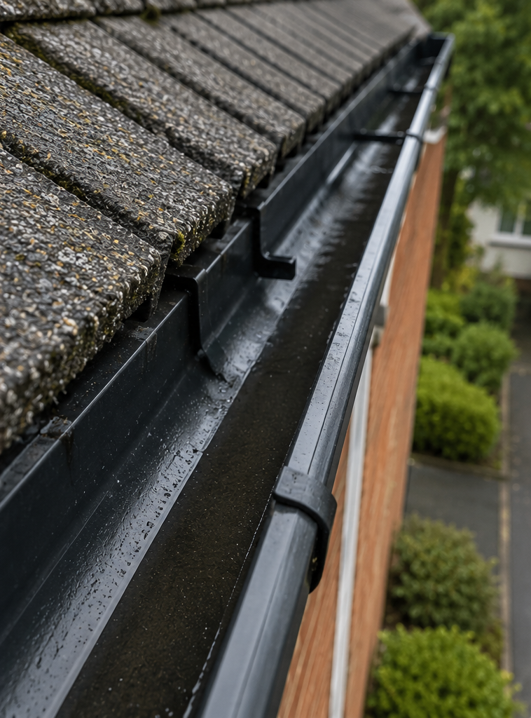 Spotless gutter channel after vacuum cleaning